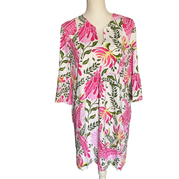 Jude Connally Dresses & Skirts - Pink Bird Floral Kerry Dress Jude Conally Jude Cloth